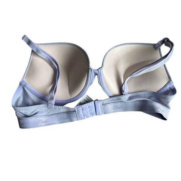 PINK Victoria's Secret Wear Everywhere Super Push Up Bra Purple Shimmer 38B - Picture 5 of 11